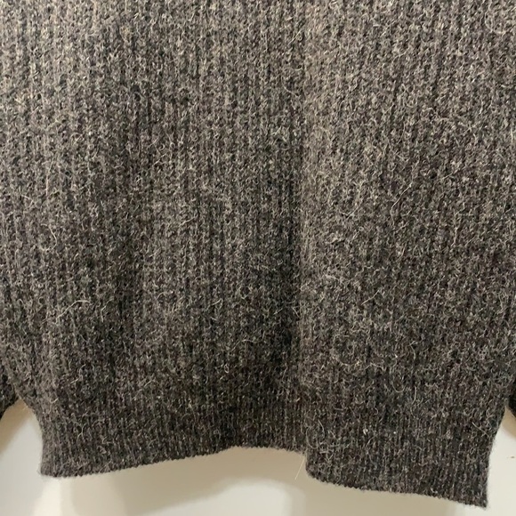 LL Bean Vintage Wool Alpaca Ribbed Thick Knit Zipper Cardigan Jacket Sweater XL - Picture 14 of 17